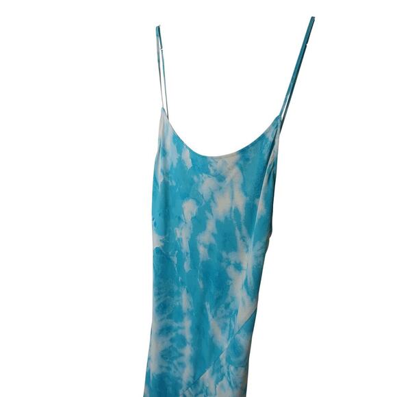 Thakoon Collective Blue White Tie Dye Maxi Slip Dress SZ 2 - Picture 10 of 16